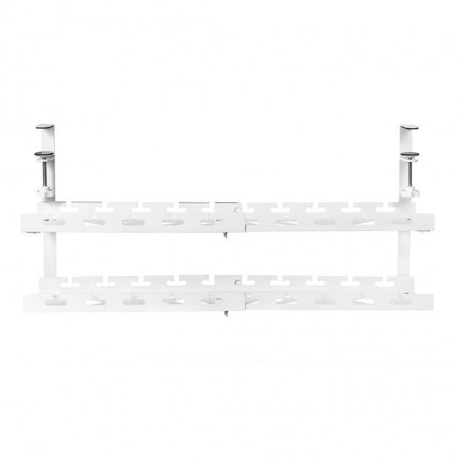 Maclean under-desk cable organizer, max. load 5kg, max. 728mm, 2 levels, white, MC-102 W Maclean under-desk cable organizer, max. load 5kg, max. 728mm, 2 levels, white, MC-102 W