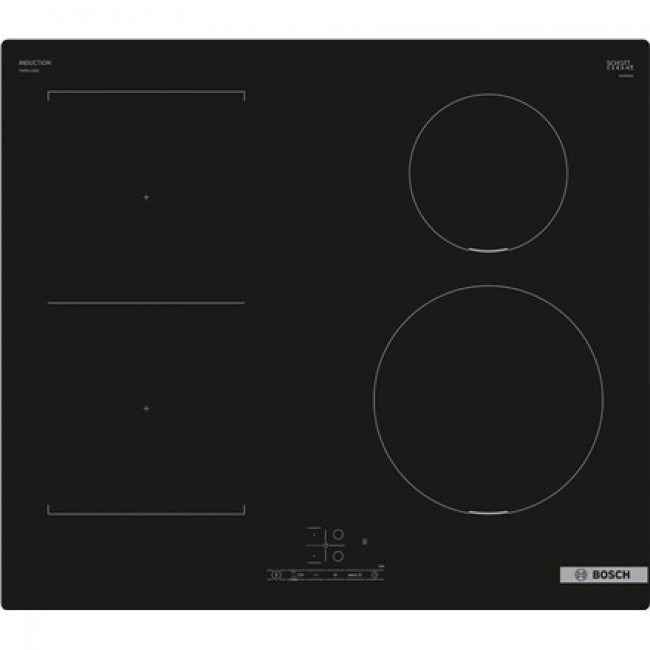 Bosch Serie 4 PWP611BB5E hob Black Built-in 60 cm Zone induction hob 4 zone(s) Bosch Serie 4 PWP611BB5E hob Black Built-in 60 cm Zone induction hob 4 zone(s)