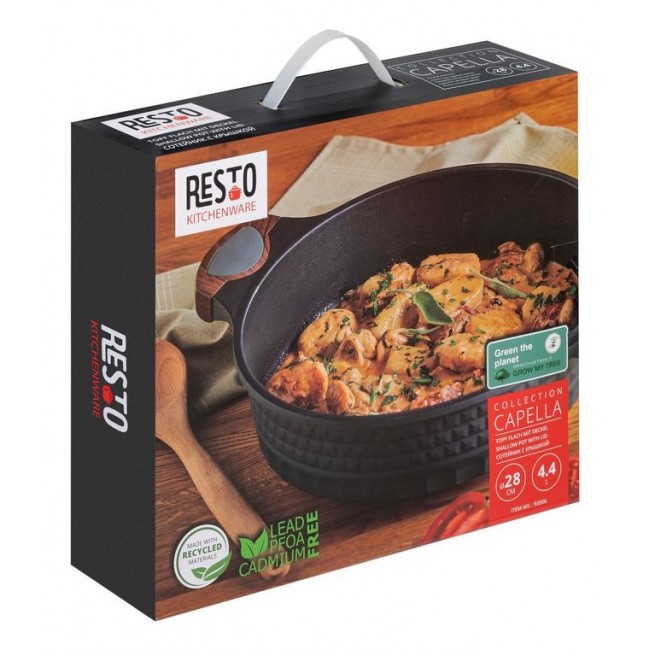 Resto Kitchenware 93506 saucepan 4.4 L Round Black, Wood Resto Kitchenware 93506 saucepan 4.4 L Round Black, Wood