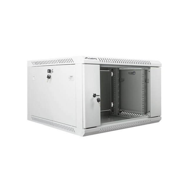 Lanberg wall-mounted installation rack cabinet 19'' 6U 600x600mm gray (glass door) Lanberg wall-mounted installation rack cabinet 19'' 6U 600x600mm gray (glass door)