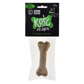 JOHN DOG Chewing bone with duck and apple - dog chew - 12 cm