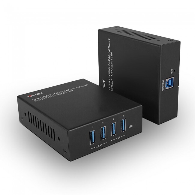 Lindy 100m USB 3.2 Gen 1 Cat.6A HDBaseT Extender Lindy 100m USB 3.2 Gen 1 Cat.6A HDBaseT Extender
