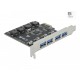 DeLOCK PCI Express x1 Card to 4 x external USB Type-A female SuperSpeed USB (USB 3.2 Gen 1)