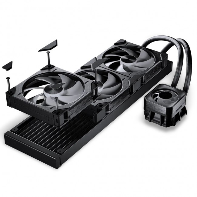 Phanteks Glacier One 420 D30 X2 Processor All-in-one liquid cooler 14 cm Black 2 pc(s)