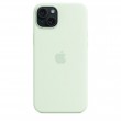 Silicone Apple case for iPhone 15 Plus Mint
