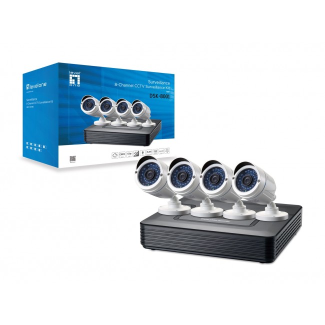 LevelOne DSK-8001 video surveillance kit Wired 8 channels