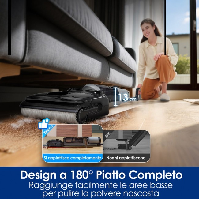 Tineco FloorOne i5 Stretch PLUS Upright vacuum Battery Dry&wet Bagless Grey 2.5 Ah Tineco FloorOne i5 Stretch PLUS Upright vacuum Battery Dry&wet Bagless Grey 2.5 Ah
