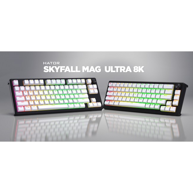 HATOR Skyfall 80 MAG ULTRA 8K keyboard Gaming USB QWERTY US English Black, White HATOR Skyfall 80 MAG ULTRA 8K keyboard Gaming USB QWERTY US English Black, White