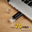Intenso Twist Line USB flash drive 128 GB USB Type-A / USB Type-C 3.2 Gen 1 (3.1 Gen 1) Anthracite