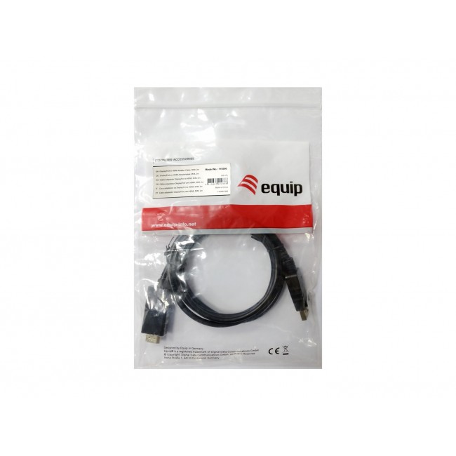 Equip DisplayPort to HDMI Adapter Cable, 5 m Equip DisplayPort to HDMI Adapter Cable, 5 m