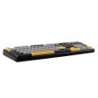 F108 Gray+Orange+Deep Gray Gasket Keyboard with Volcano RGB Switches AULA