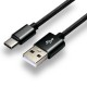 everActive cable USB-C 1m - Black, braided, quick charge, 3A - CBB-1CB