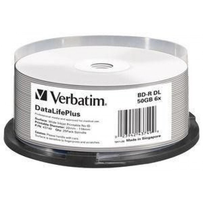 Verbatim DataLifePlus BD-R 50 GB 25 pc(s) Verbatim DataLifePlus BD-R 50 GB 25 pc(s)