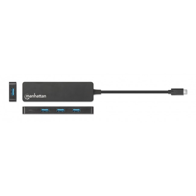 Manhattan USB-C Dock/Hub, Ports (4): USB-A (x4), 5 Gbps (USB 3.2 Gen1 aka USB 3.0), External Power Supply Not Needed, Universal for all devices, SuperSpeed USB, Black, Three Year Warranty, Equivalent to HB30CM4AB Manhattan USB-C Dock/Hub, Ports (4): USB-A (x4), 5 Gbps (USB 3.2 Gen1 aka USB 3.0), External Power Supply Not Needed, Universal for all devices, SuperSpeed USB, Black, Three Year Warranty, Equivalent to HB30CM4AB