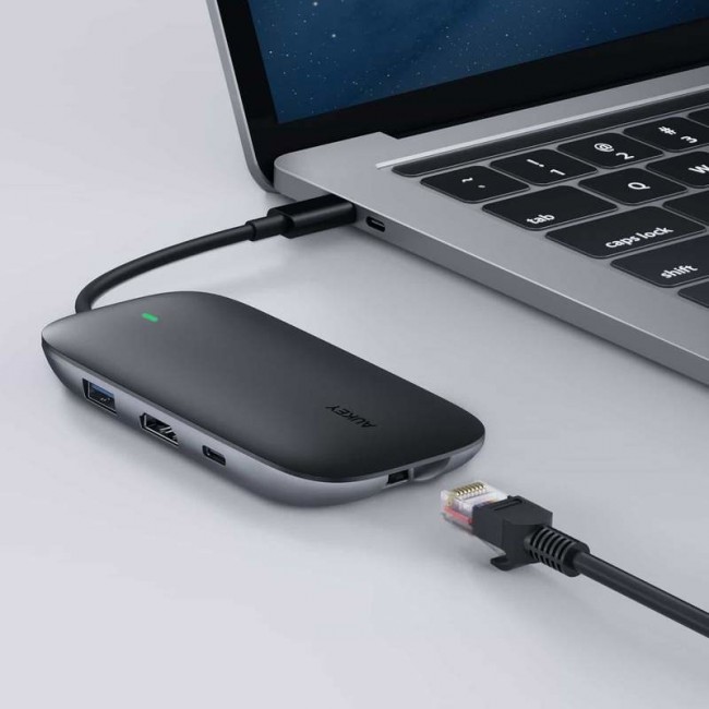 AUKEY CB-C71 interface hub 5000 Mbit/s Black AUKEY CB-C71 interface hub 5000 Mbit/s Black