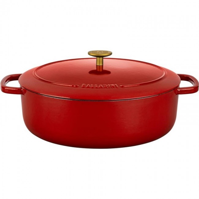 BALLARINI BELLAMONTE OVAL CAST IRON POT 75003-566-0 - 5.5 LTR RED BALLARINI BELLAMONTE OVAL CAST IRON POT 75003-566-0 - 5.5 LTR RED