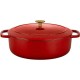 BALLARINI BELLAMONTE OVAL CAST IRON POT 75003-566-0 - 5.5 LTR RED BALLARINI BELLAMONTE OVAL CAST IRON POT 75003-566-0 - 5.5 LTR RED