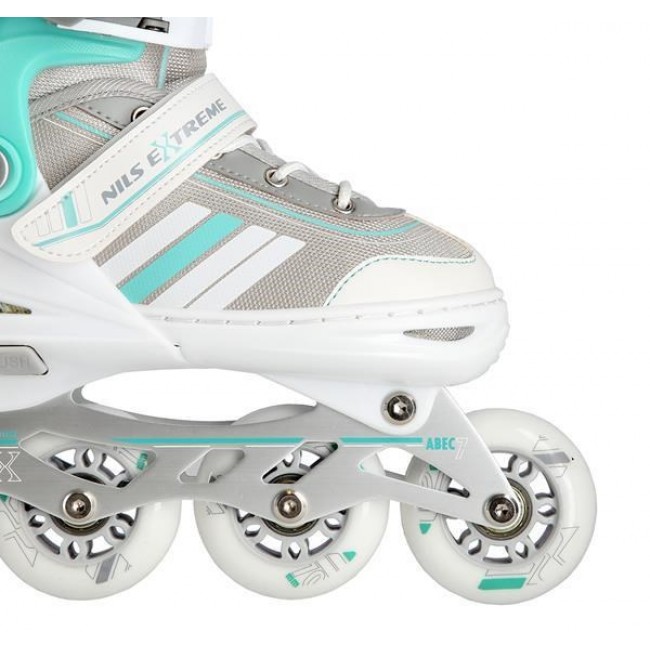 NILS EXTREME NH18191 2IN1 INLINE SKATES WHITE & BLUE SIZE. S (29-33) WITH INTERCHANGEABLE HOCKEY SKATES