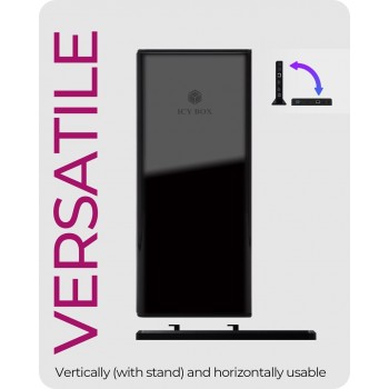 ICY BOX IB-DK2251AC Wired USB 3.2 Gen 2 (3.1 Gen 2) Type-A Black