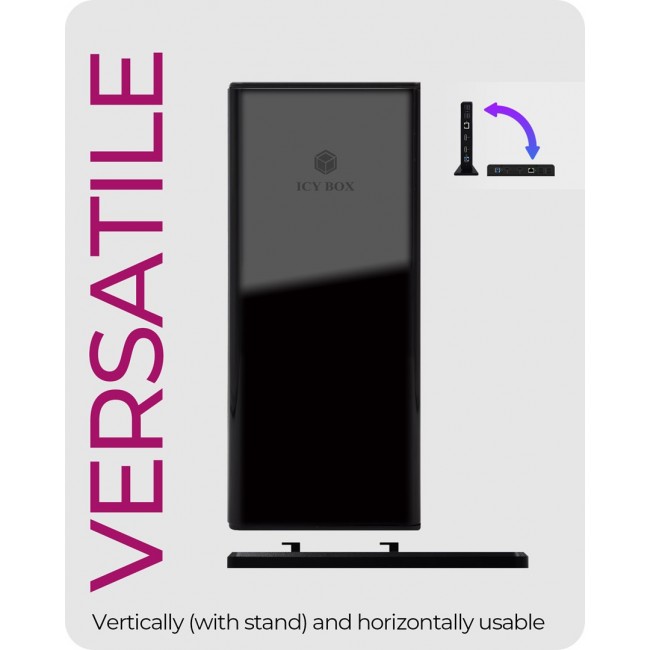ICY BOX IB-DK2251AC Wired USB 3.2 Gen 2 (3.1 Gen 2) Type-A Black ICY BOX IB-DK2251AC Wired USB 3.2 Gen 2 (3.1 Gen 2) Type-A Black