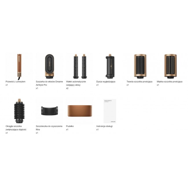 Dreame Airstyle Pro Gold Hair Dryer and Curler