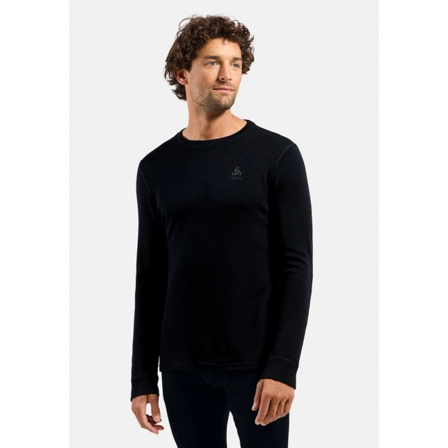 Odlo BL TOP crew neck l/s MERINO 260 men's T-shirt, size L, black Odlo BL TOP crew neck l/s MERINO 260 men's T-shirt, size L, black