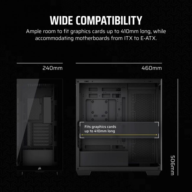 Corsair Midi Tower 3500X LXR LINK TG Black