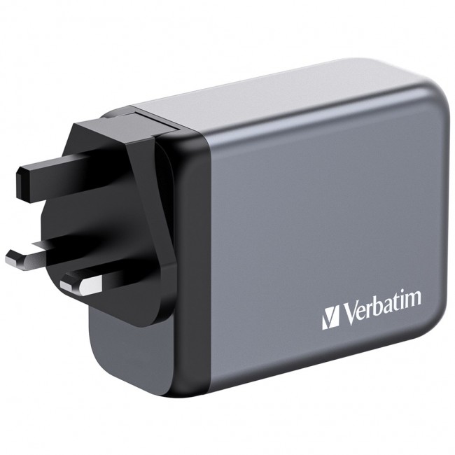 Verbatim GNC-200 GaN Charger 200W with 2 x USB-C PD 100W / 1 x USB-C PD 65W / 1 x USB QC 3.0 (EU/UK/US) Verbatim GNC-200 GaN Charger 200W with 2 x USB-C PD 100W / 1 x USB-C PD 65W / 1 x USB QC 3.0 (EU/UK/US)