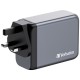 Verbatim GNC-200 GaN Charger 200W with 2 x USB-C PD 100W / 1 x USB-C PD 65W / 1 x USB QC 3.0 (EU/UK/US) Verbatim GNC-200 GaN Charger 200W with 2 x USB-C PD 100W / 1 x USB-C PD 65W / 1 x USB QC 3.0 (EU/UK/US)