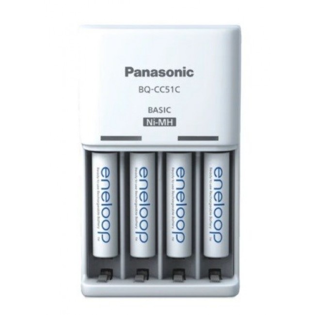 Battery charger PANASONIC Eneloop Basic BQ-CC51 + 4x AAA 800 mAh (K-KJ51MCD04E)