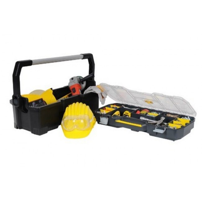 Stanley 1-97-514 small parts/tool box Black, Transparent