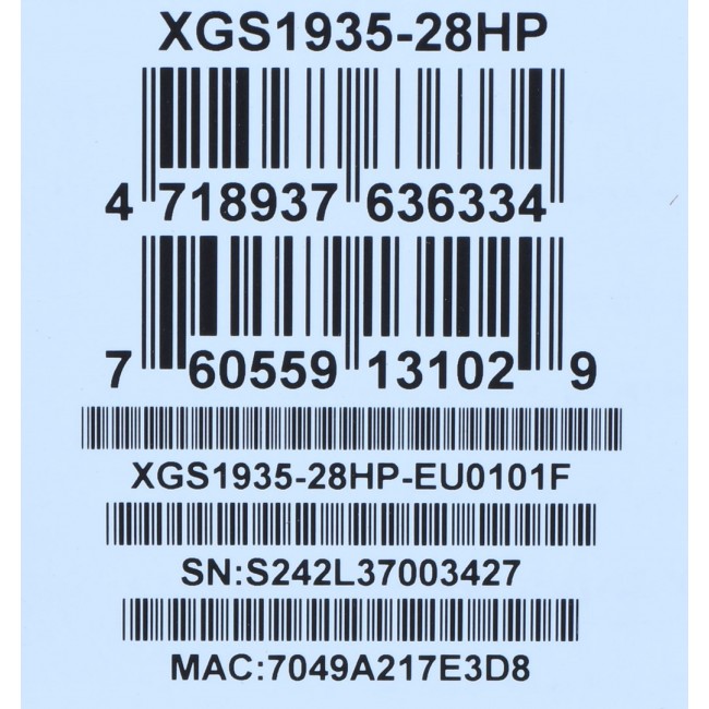 Zyxel XGS1935-28HP Managed L2+/L3 Gigabit Ethernet (10/100/1000)