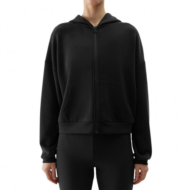 Women's sweatshirt 4F F1002 deep black 4FWSS24TSWSF1002 20S L