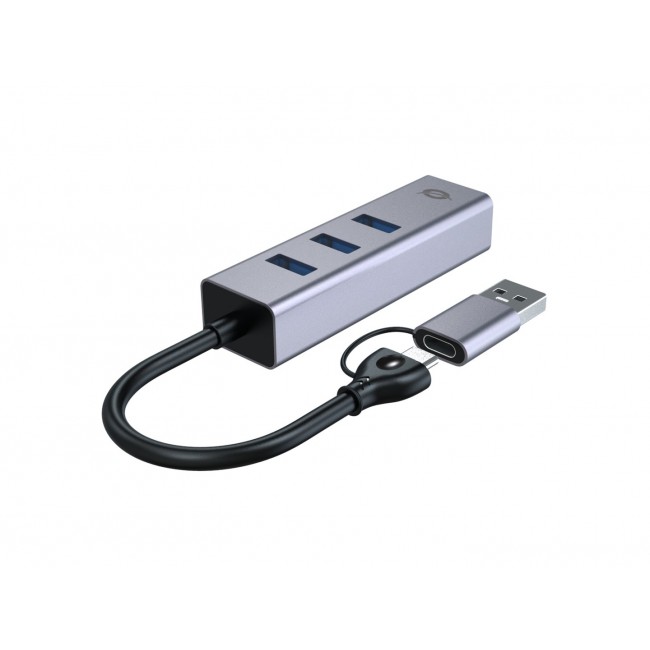 Conceptronic ABBY25G USB-C to Gigabit Network Adapter with 3-Port USB Hub Conceptronic ABBY25G USB-C to Gigabit Network Adapter with 3-Port USB Hub