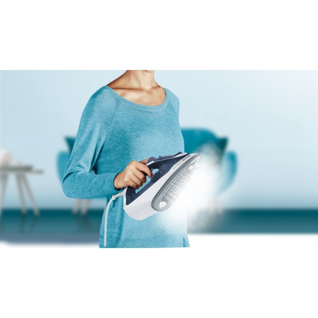 TEFAL FV2837E0 | Steam Iron | 2400 W | Water tank capacity 150 ml | Continuous steam 35 g/min | Blue/White