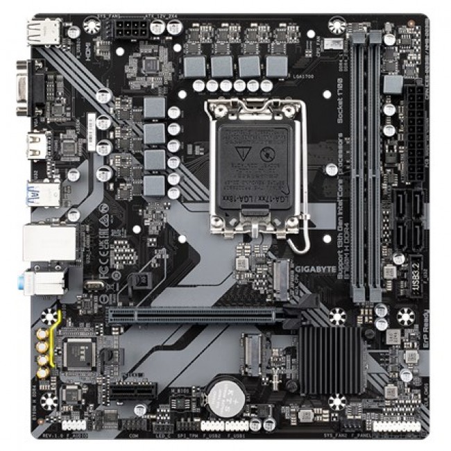 GIGABYTE B760M H DDR4 Motherboard - Supports Intel Core 14th Gen CPUs, 6+1+1 Phases Digital VRM, up to 3200MHz DDR4 (OC), 2xPCIe 4.0 M.2, GbE LAN, USB 3.2 Gen1 GIGABYTE B760M H DDR4 Motherboard - Supports Intel Core 14th Gen CPUs, 6+1+1 Phases Digital VRM, up to 3200MHz DDR4 (OC), 2xPCIe 4.0 M.2, GbE LAN, USB 3.2 Gen1