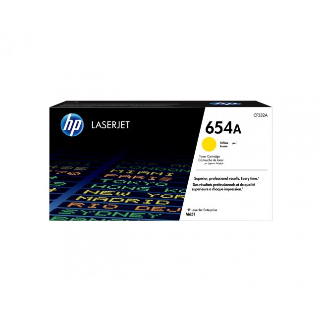 HP 654A Yellow Original LaserJet Toner Cartridge HP 654A Yellow Original LaserJet Toner Cartridge