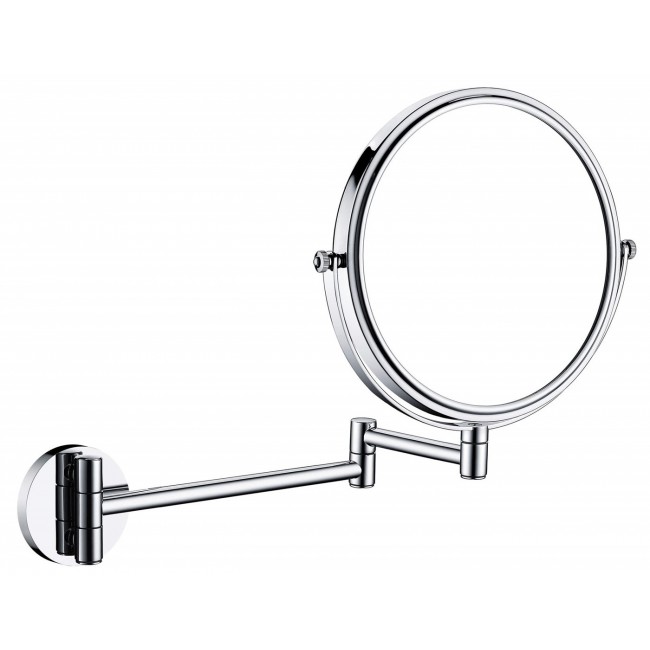 Cosmetic mirror on a movable arm - double-sided Cosmetic mirror on a movable arm - double-sided