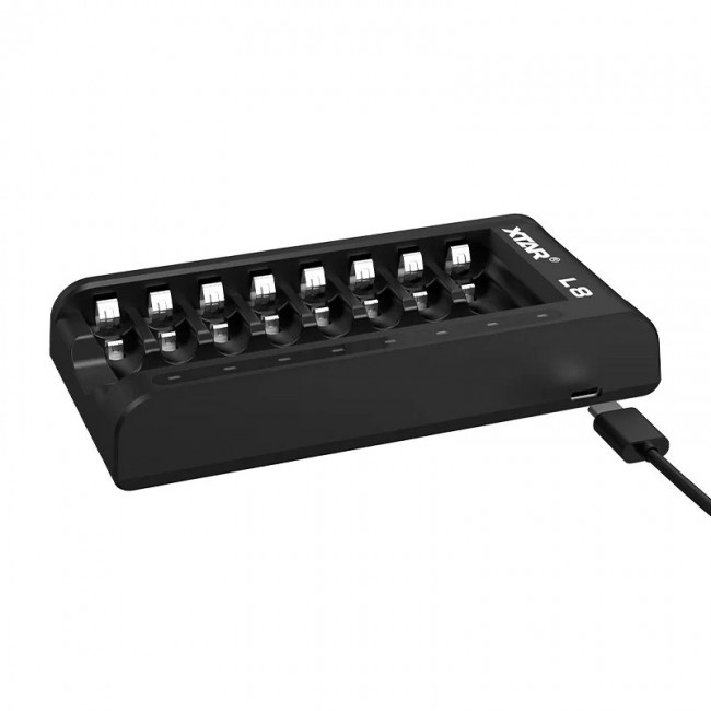 Battery charger AA/AAA 1,5 V i 1,2V, smart - 8 slots Battery charger AA/AAA 1,5 V i 1,2V, smart - 8 slots