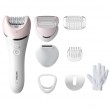 Philips BRE721/00 8000 Series Wet and Dry Epilator White, Pink