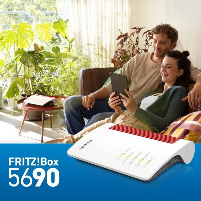 Box 5690 wireless router 2.5 Gigabit Ethernet Dual-band (2.4 GHz / 5 GHz) Red, White