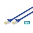 Digitus CAT 6A S/FTP patch cable, 10 pieces Digitus CAT 6A S/FTP patch cable, 10 pieces