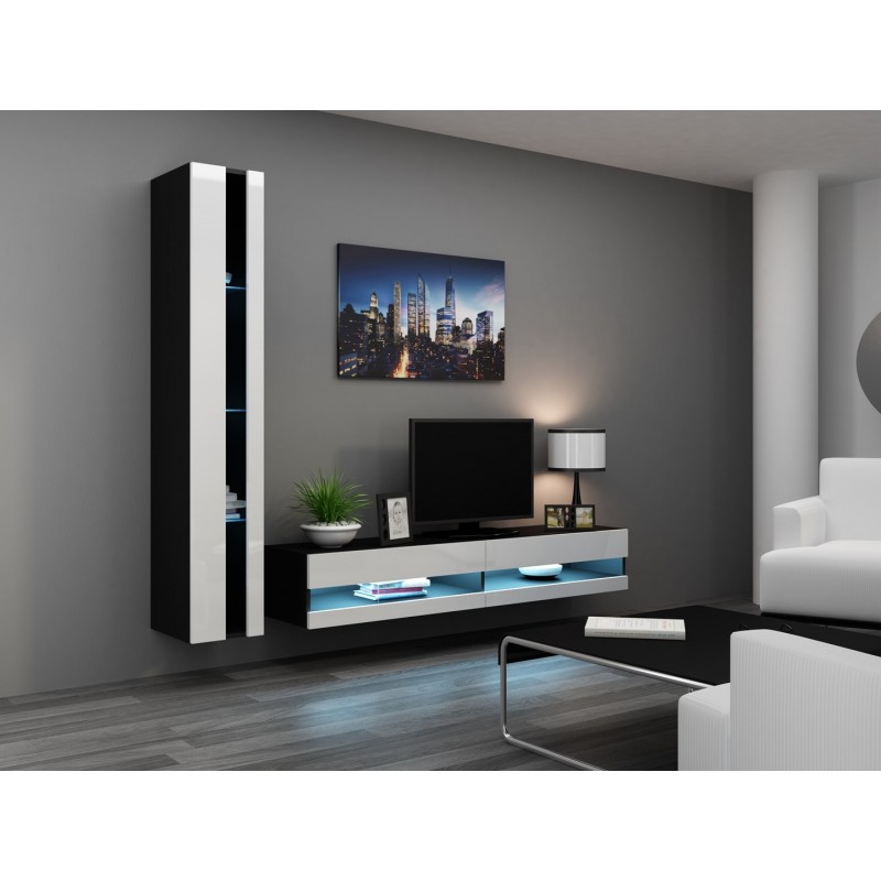 Cama TV stand VIGO NEW 30/140/40 black/white gloss Cama TV stand VIGO NEW 30/140/40 black/white gloss