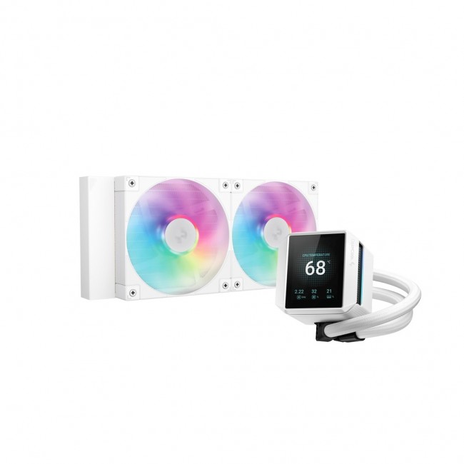 DeepCool Mystique 240 WH ARGB Processor All-in-one liquid cooler 12 cm White 1 pc(s) DeepCool Mystique 240 WH ARGB Processor All-in-one liquid cooler 12 cm White 1 pc(s)