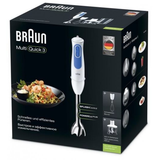 Braun MQ3035WH Sauce 0.6 L Immersion blender 700 W Blue, White Braun MQ3035WH Sauce 0.6 L Immersion blender 700 W Blue, White
