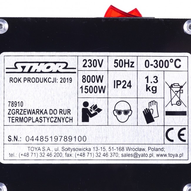 Thermoplastic pipe welding machine Sthor 78910 Thermoplastic pipe welding machine Sthor 78910