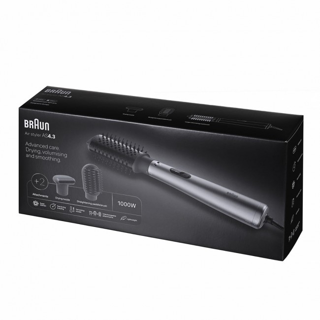 Braun AS 4.3 Hot air brush Black, Silver 1000 W 2.2 m Braun AS 4.3 Hot air brush Black, Silver 1000 W 2.2 m