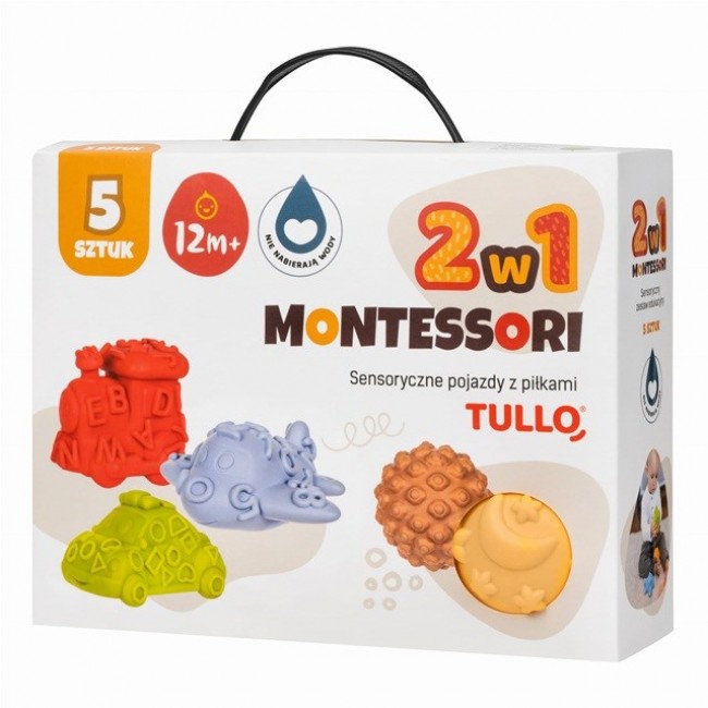 Tullo Sensory vehicles with balls Montessori educational set, 5 pieces Tullo Sensory vehicles with balls Montessori educational set, 5 pieces