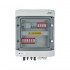 Switchgear attached DCAC hermetic IP65 EMITTER with DC surge arrester Dehn 1000V type 2, 2 x PV string, 2 x MPPT // og. AC Dehn type 2, 16A 3-F, RCD type A 40A/300mA