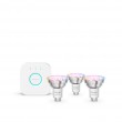 Philips Hue White and colour ambience Essential starter kit: 3 GU10 smart bulbs (345 lm)